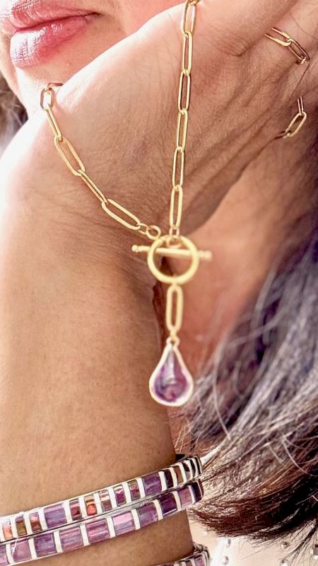 Grace in soft amethyst tones